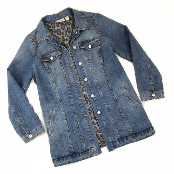 Chicos Elongated Denim Jacket A 